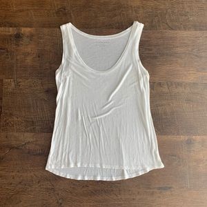 Everlane Sheer White Jersey Scoop Neck Tank XS